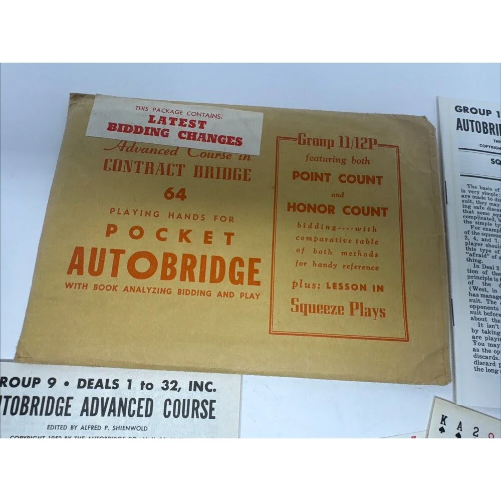 Vintage Advanced Courses in Contract Bridge Group 11/12p Book Bidding & Play